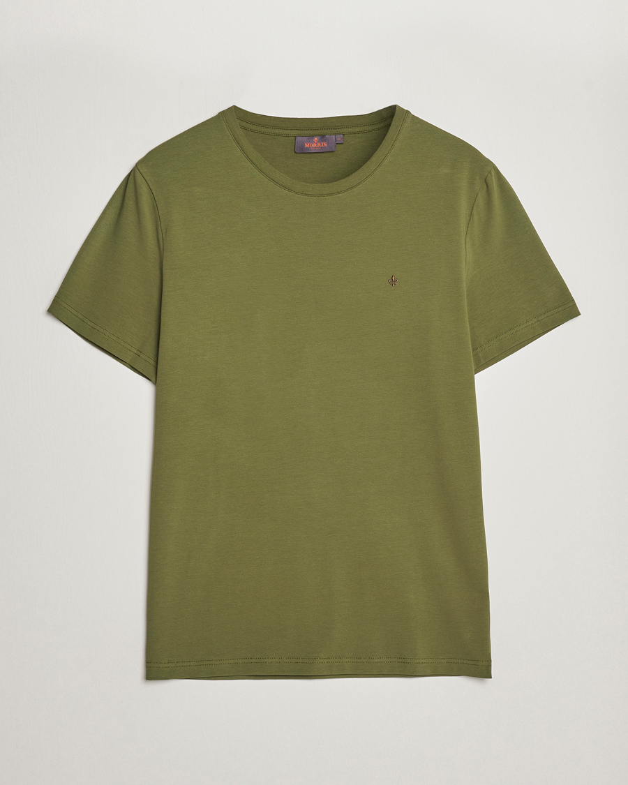 Herr | T-Shirts | Morris | James Crew Neck T-shirt Olive