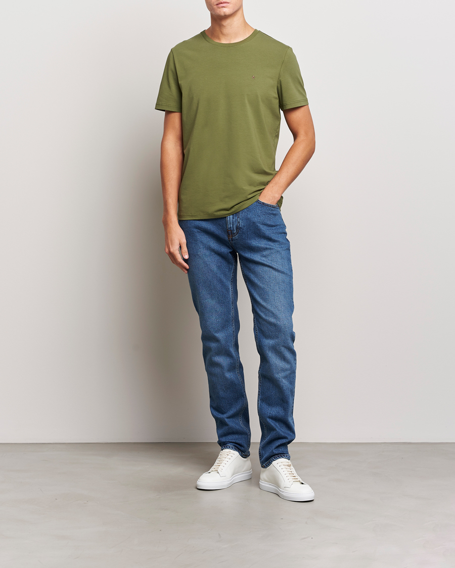Herr | T-Shirts | Morris | James Crew Neck T-shirt Olive