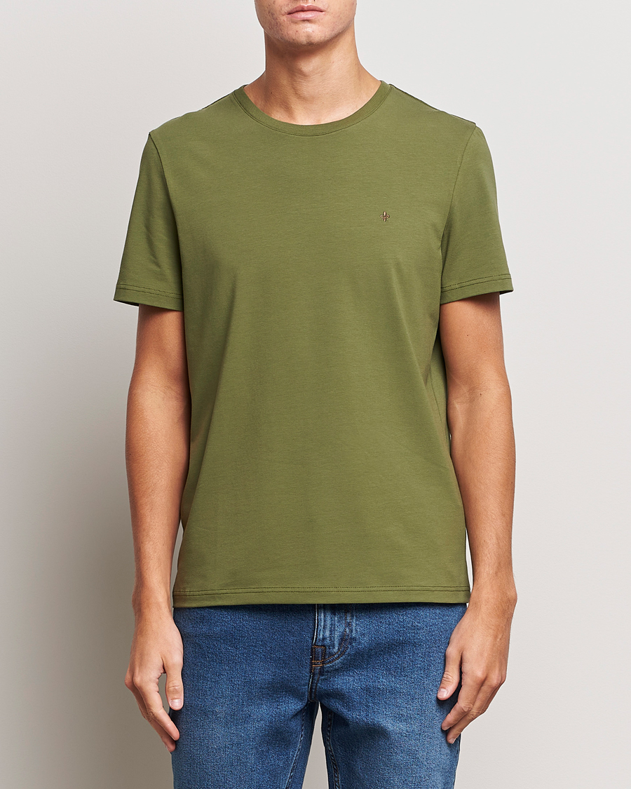 Herr | T-Shirts | Morris | James Crew Neck T-shirt Olive