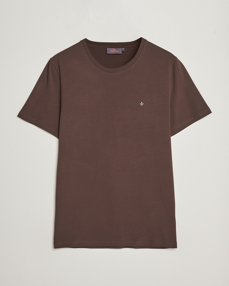 Herr | T-Shirts | Morris | James Crew Neck T-shirt Brown