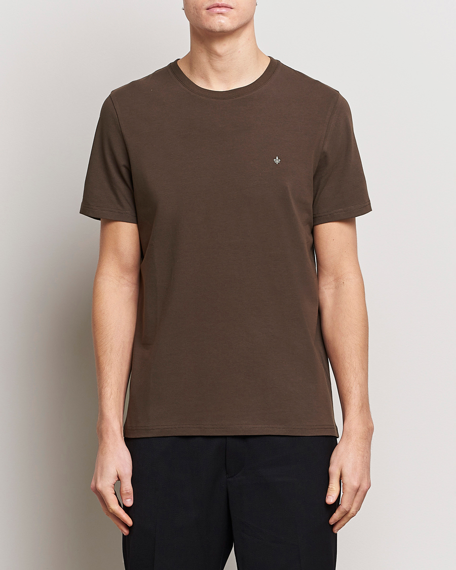 Herr | T-Shirts | Morris | James Crew Neck T-shirt Brown