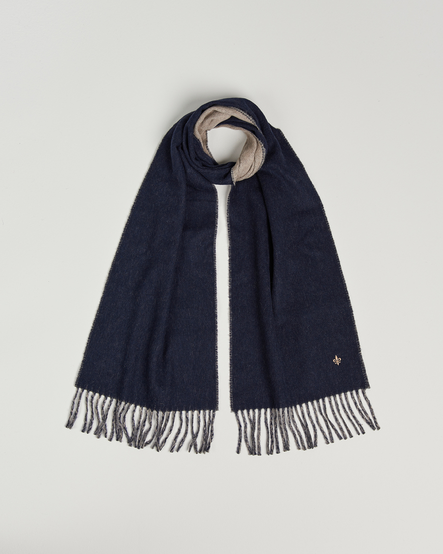 Herr | Morris Double Face Wool Scarf Navy | Morris | Double Face Wool Scarf Navy