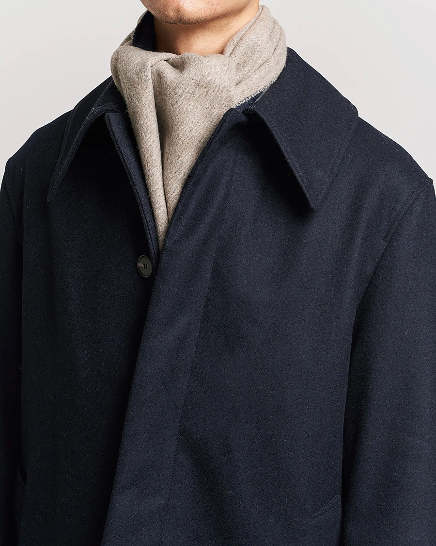 Herr | Morris Double Face Wool Scarf Navy | Morris | Double Face Wool Scarf Navy