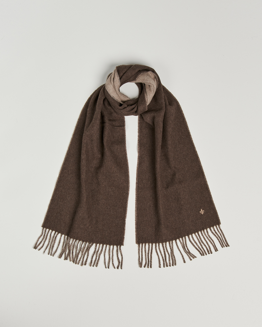 Herr | Morris Double Face Wool Scarf Brown | Morris | Double Face Wool Scarf Brown