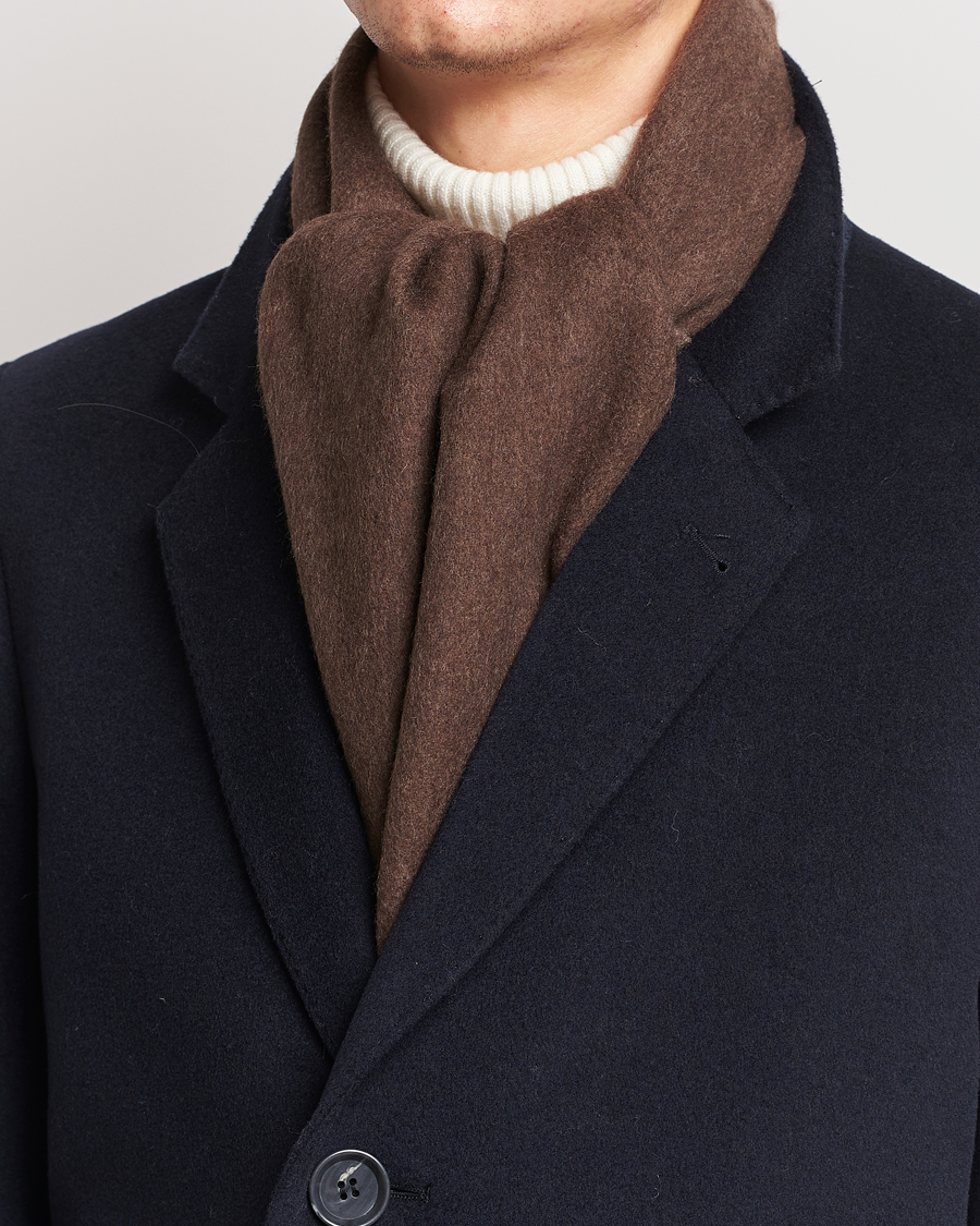 Herr |  | Morris | Double Face Wool Scarf Brown