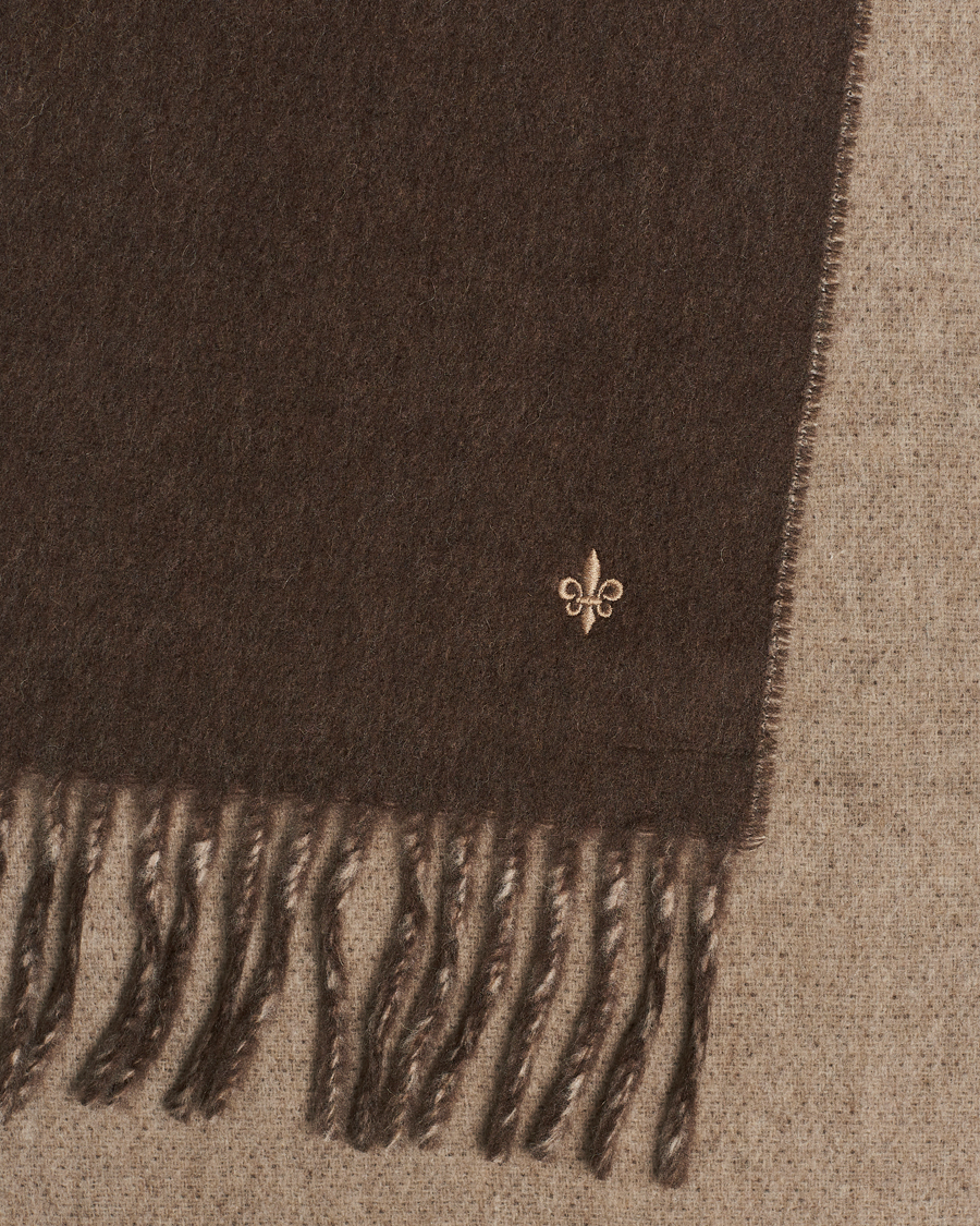 Herr | Morris Double Face Wool Scarf Brown | Morris | Double Face Wool Scarf Brown