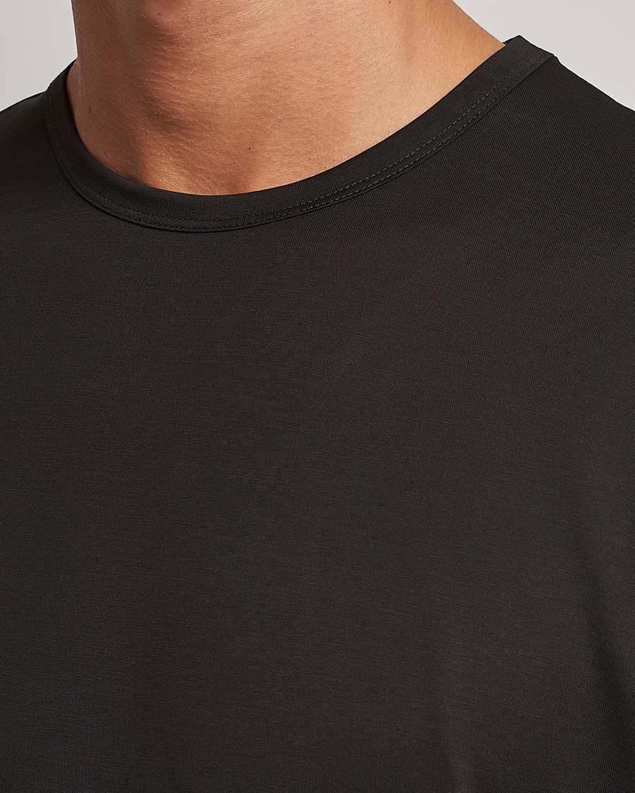 Herr | T-Shirts | Sunspel | Crew Neck Cotton Tee Coffee