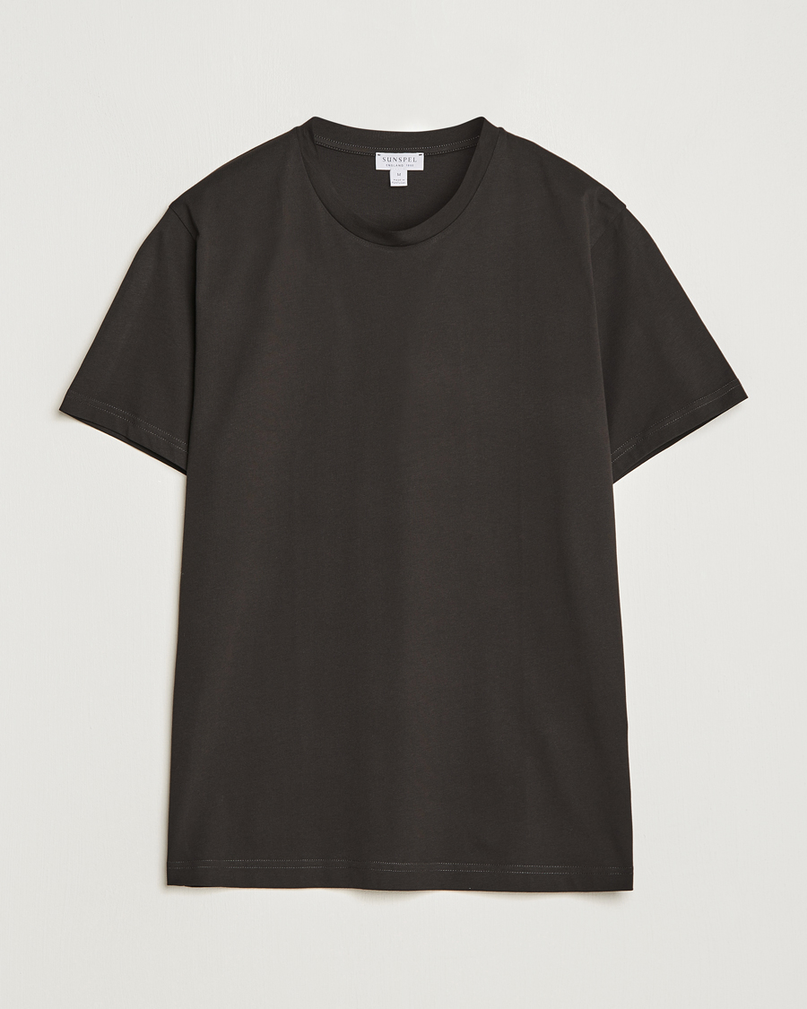 Herr | T-Shirts | Sunspel | Riviera Midweight T-Shirt Coffee