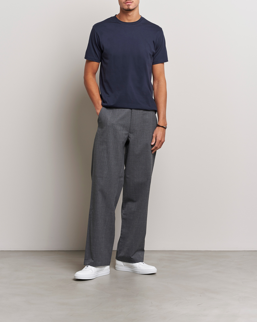 Herr | T-Shirts | Sunspel | Riviera Midweight T-Shirt Navy