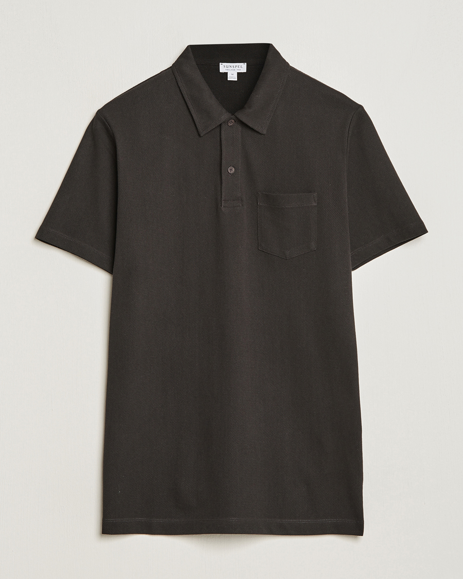 Herr | Pikéer | Sunspel | Riviera Polo Shirt Coffe