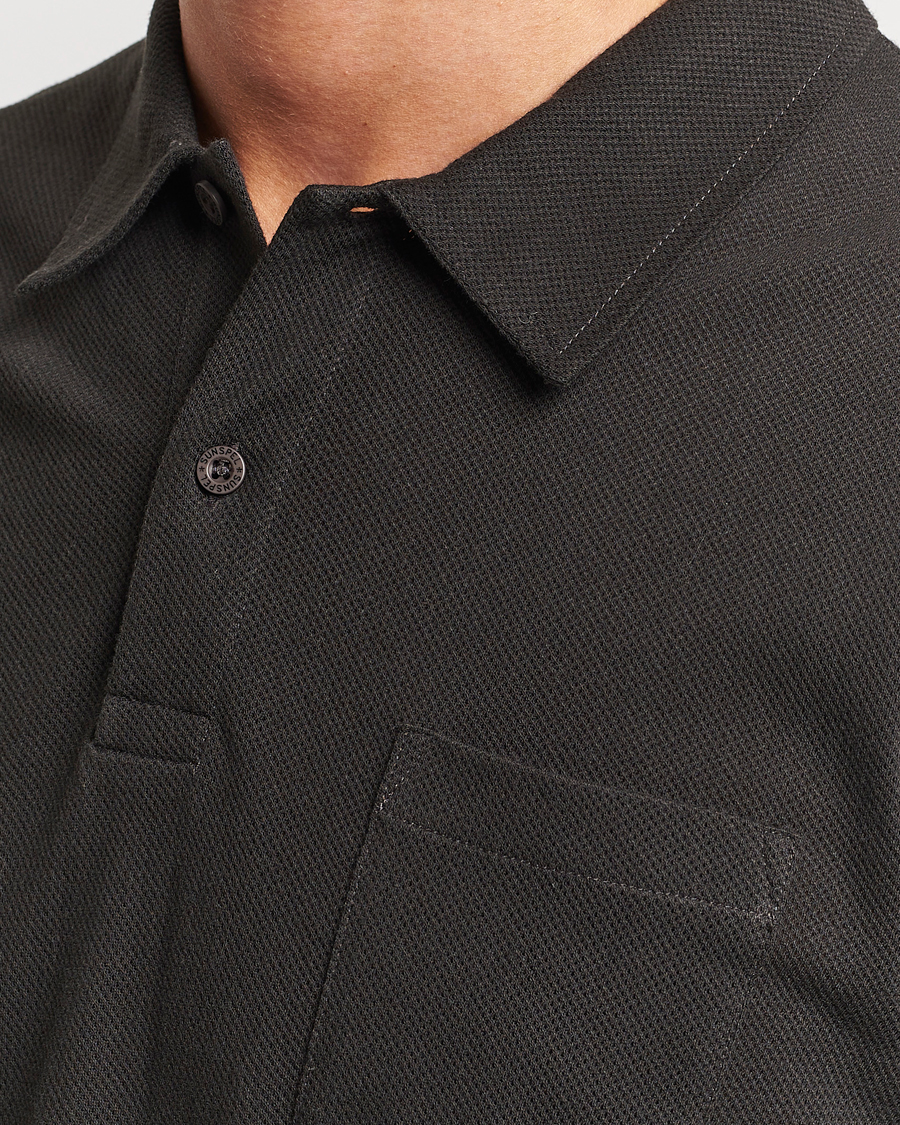 Herr | Tröjor | Sunspel | Long Sleeve Riviera Polo Shirt Coffee