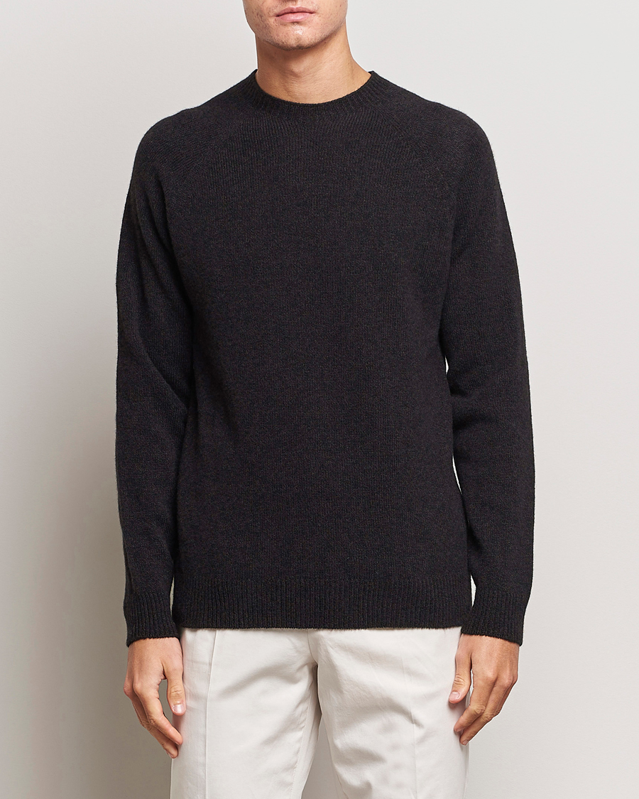 Herr |  | Sunspel | Lambswool Crewneck Coffee Twist
