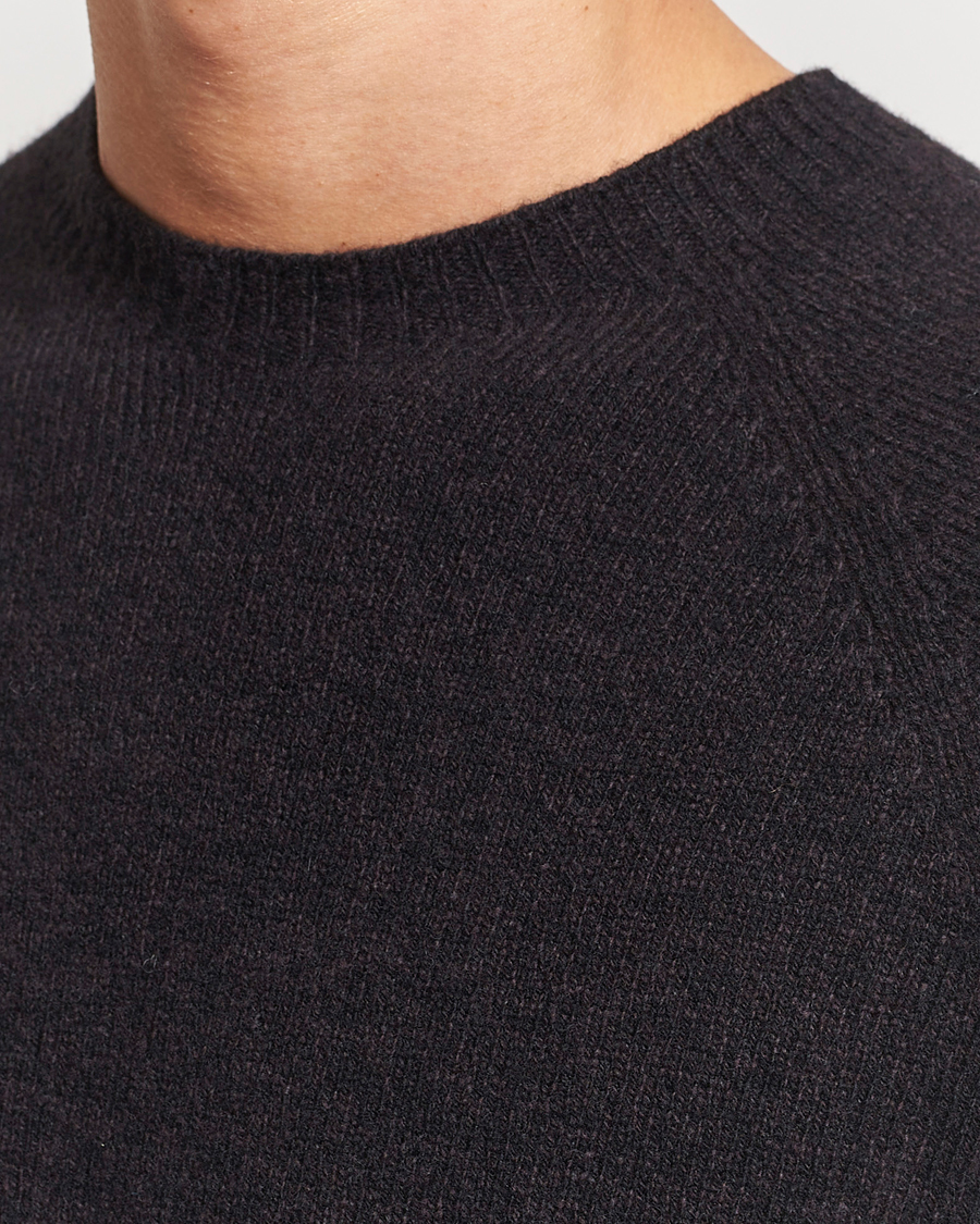 Herr | Tröjor | Sunspel | Lambswool Crewneck Coffee Twist