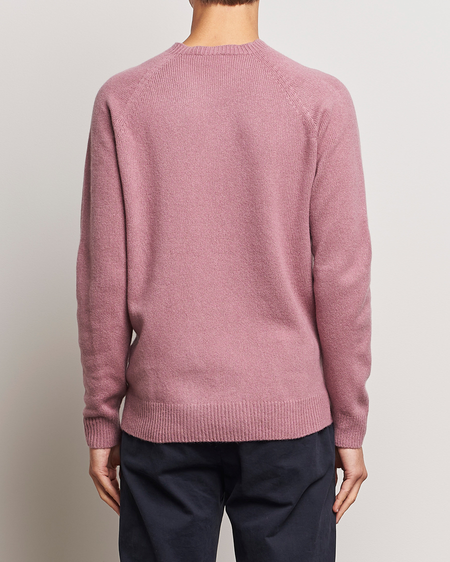 Herr | Tröjor | Sunspel | Lambswool Crewneck Vintage Pink