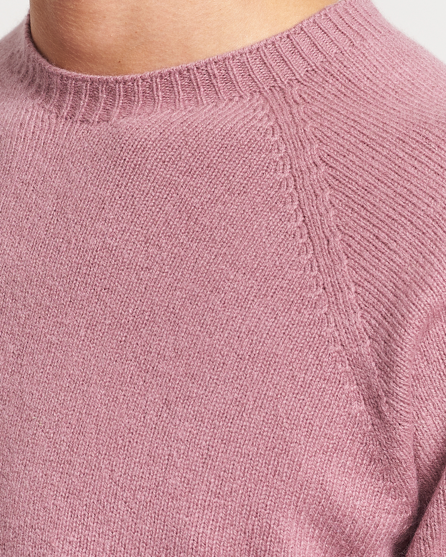 Herr | Tröjor | Sunspel | Lambswool Crewneck Vintage Pink