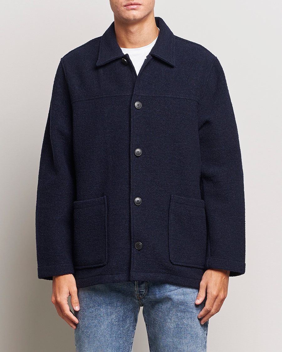 Herr | Sunspel | Sunspel | Double Faced Chore Jacket Navy