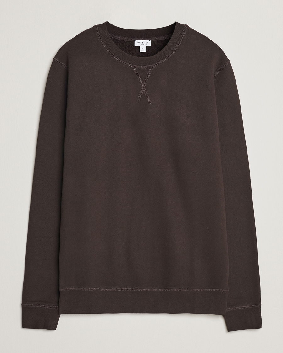 Herr | Tröjor | Sunspel | Loopback Sweatshirt Coffee