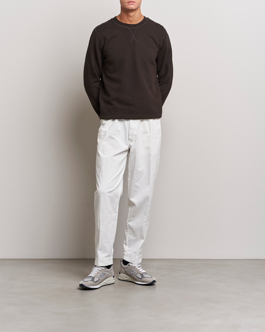 Herr | Tröjor | Sunspel | Loopback Sweatshirt Coffee