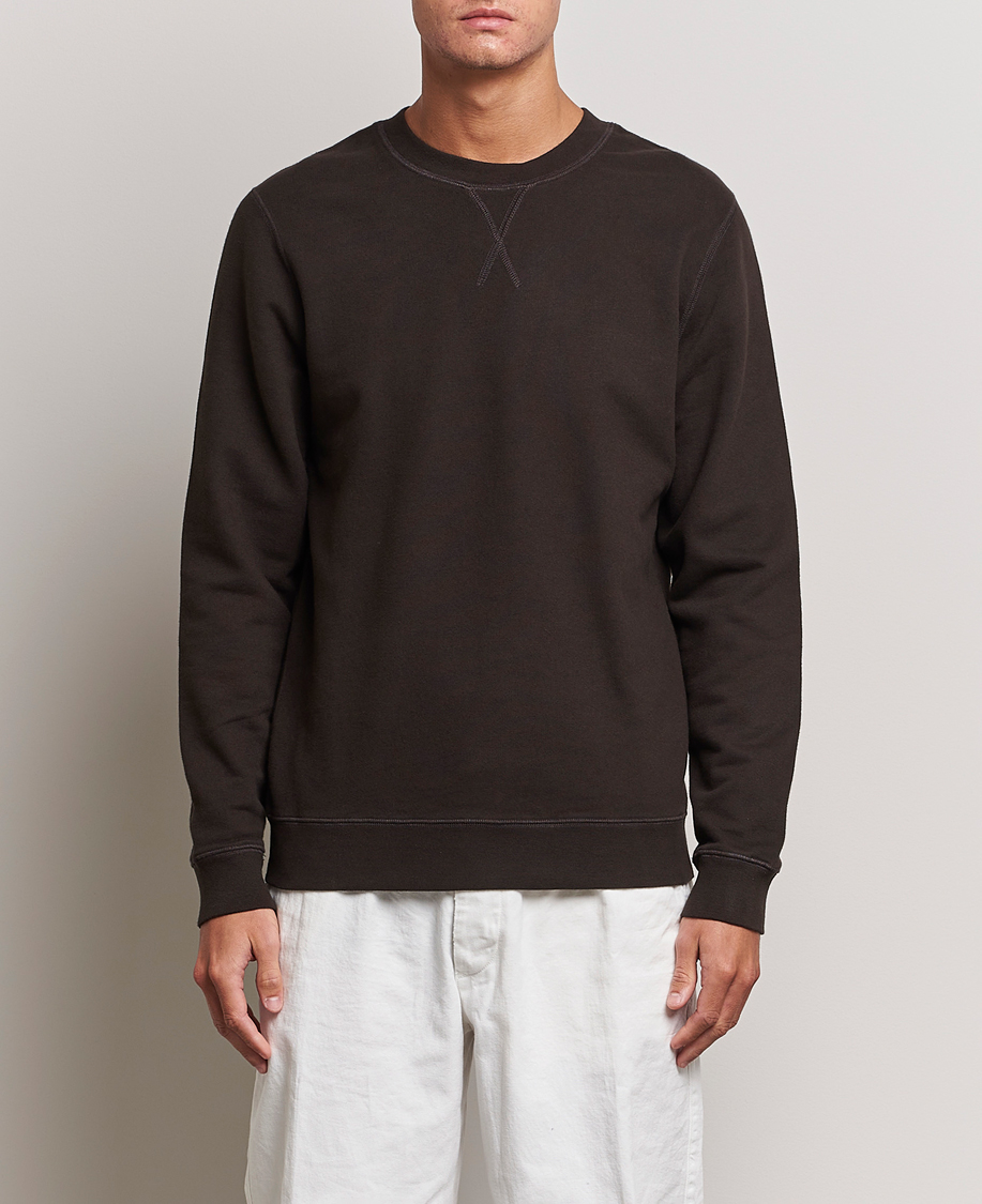 Herr | Tröjor | Sunspel | Loopback Sweatshirt Coffee
