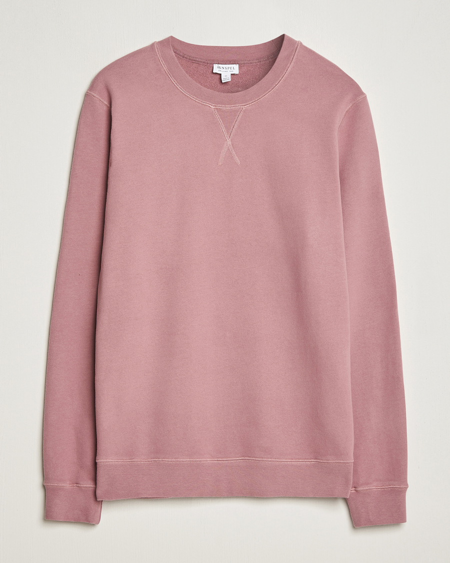 Herr | Tröjor | Sunspel | Loopback Sweatshirt Vintage Pink