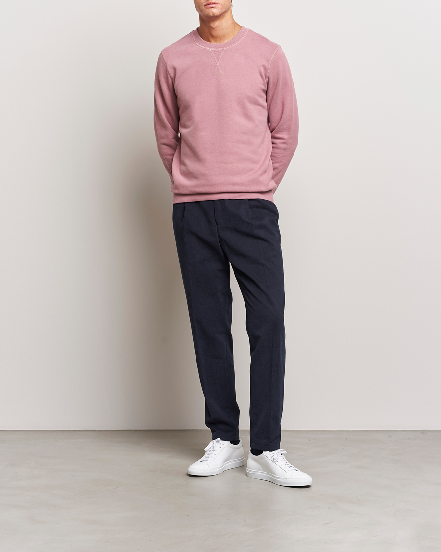 Herr | Tröjor | Sunspel | Loopback Sweatshirt Vintage Pink