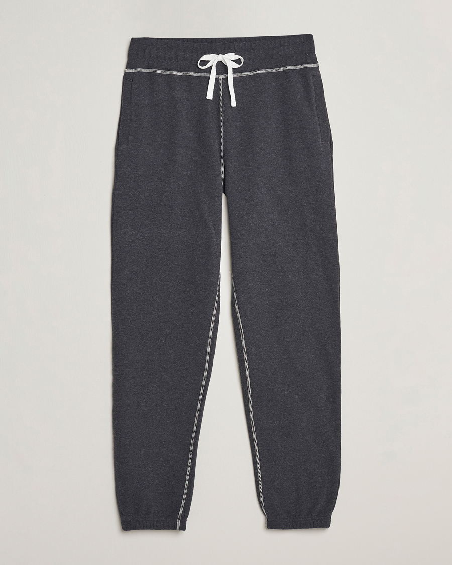 Herr | Byxor | Sunspel | Fleecback Joggers Charcoal Melange