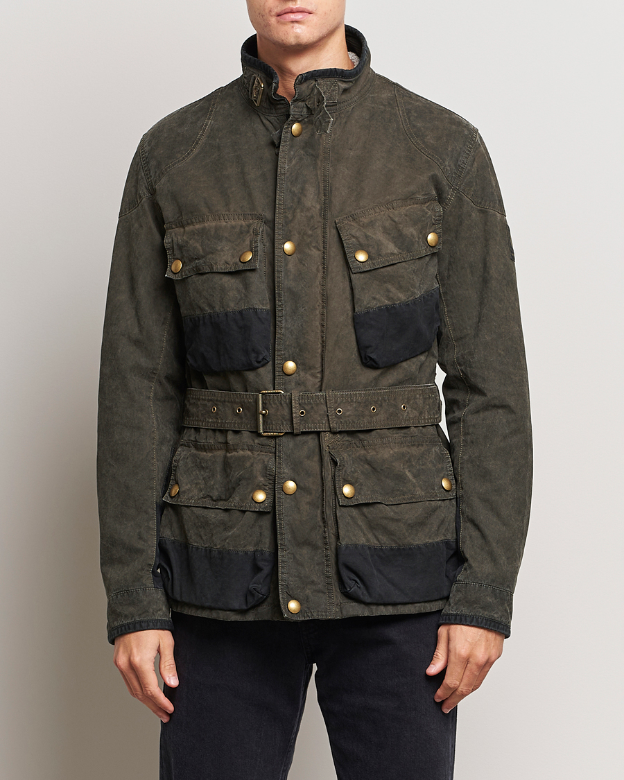 Herr | Vaxade jackor | Belstaff | Patched Washed Waxed Trailmaster Fossil