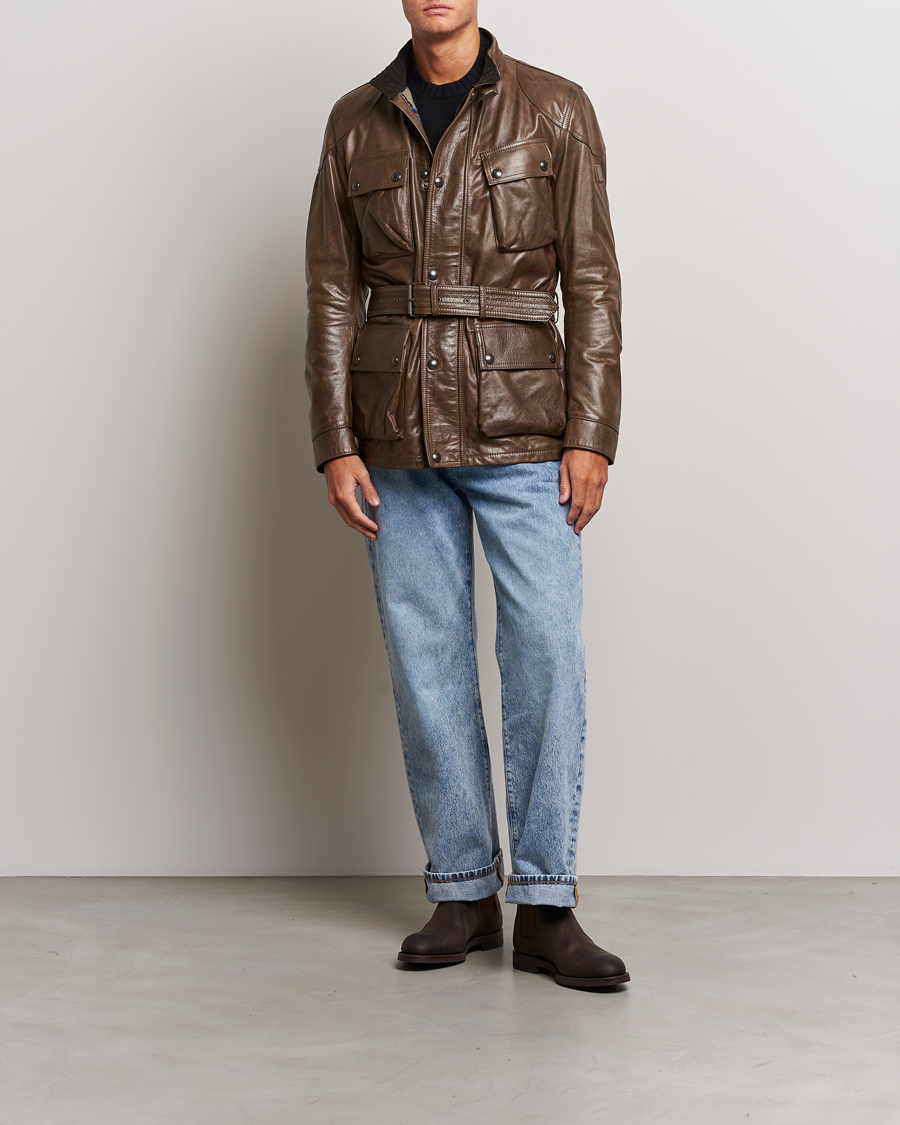 Herr | Jackor | Belstaff | Trailmaster Panther Leather Jacket Antique Bronze