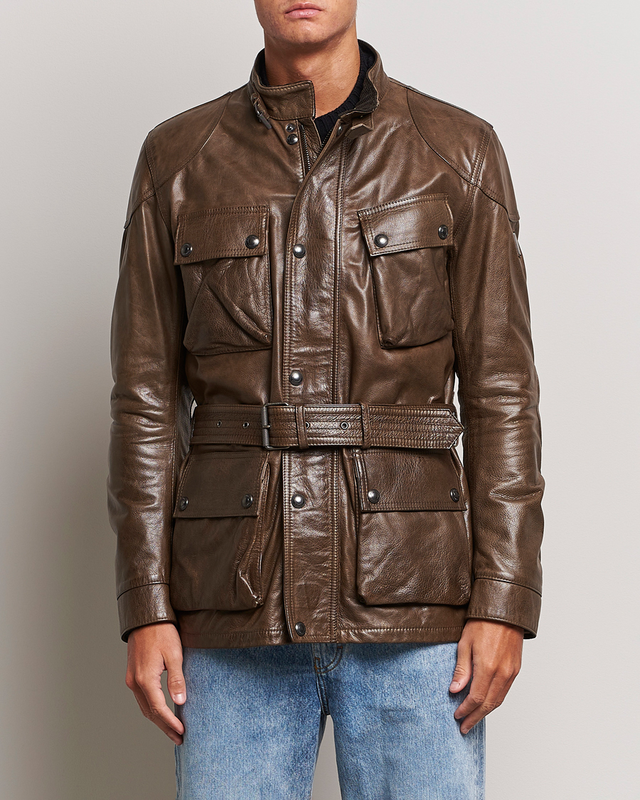 Herr | Klassiska jackor | Belstaff | Trailmaster Panther Leather Jacket Antique Bronze