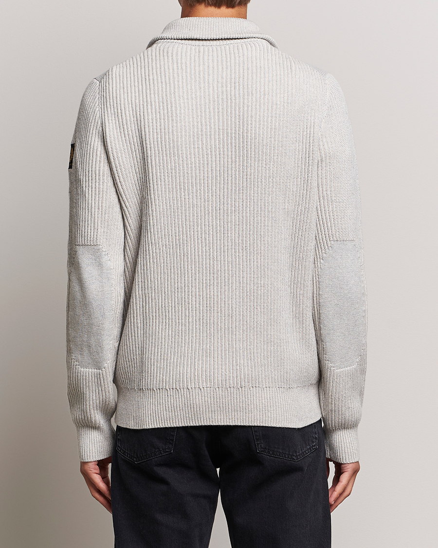 Herr | Tröjor | Belstaff | Stanley Quarter Zip Jumper Old Silver