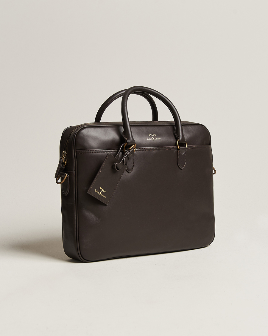 Herr | Väskor | Polo Ralph Lauren | Leather Commuter Bag  Dark Brown