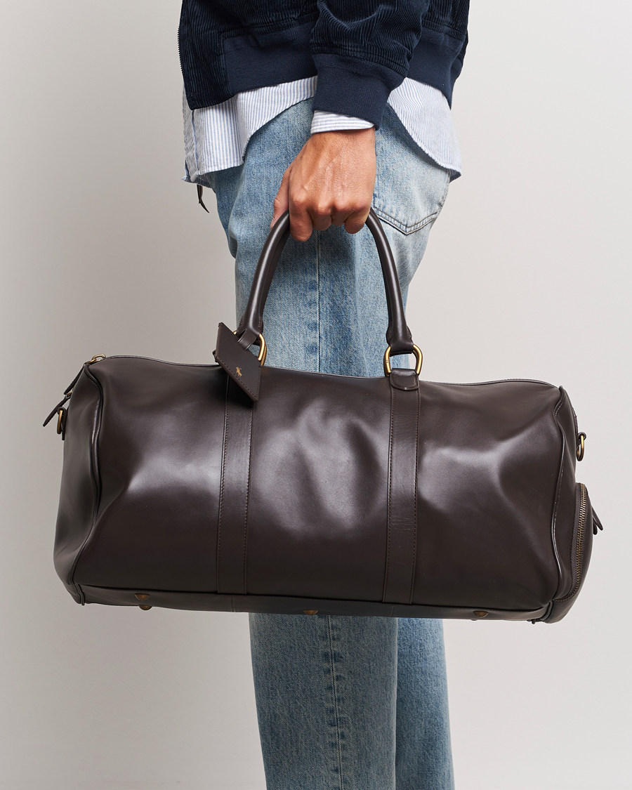 Herr | Väskor | Polo Ralph Lauren | Leather Duffle Bag  Dark Brown