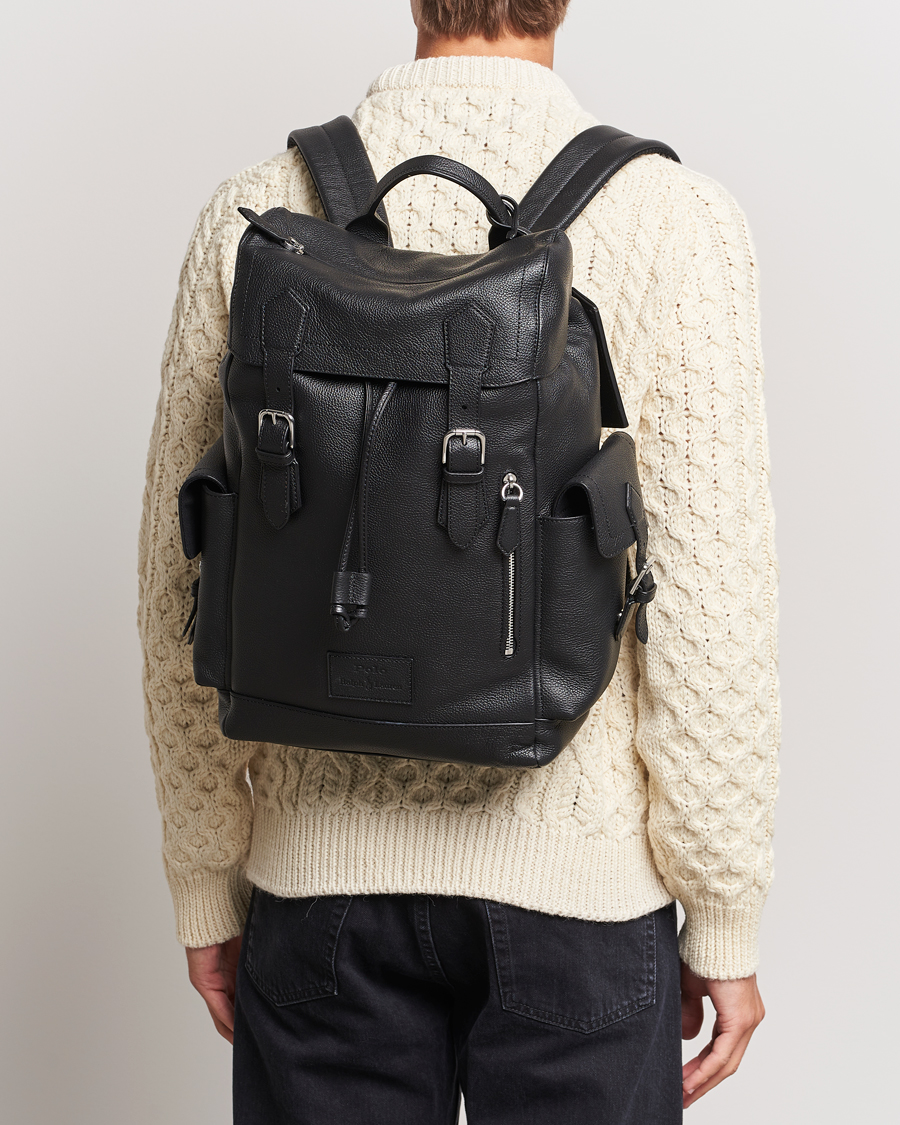 Herr |  | Polo Ralph Lauren | Flap Leather Backpack Black