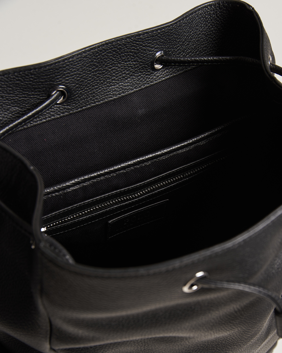 Herr | Polo Ralph Lauren Flap Leather Backpack Black | Polo Ralph Lauren | Flap Leather Backpack Black