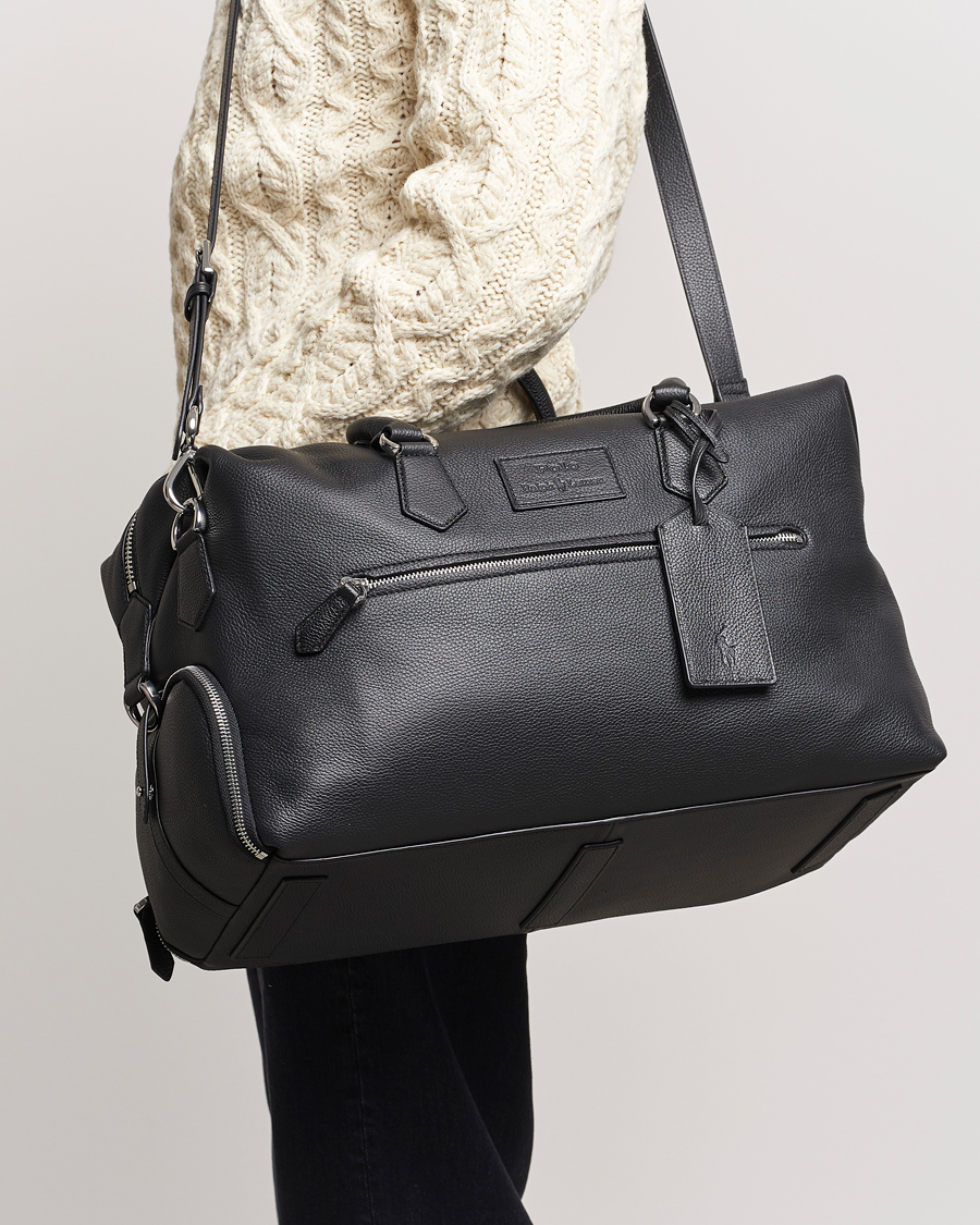 Herr | Weekendbags | Polo Ralph Lauren | Leather Weekendbag Black