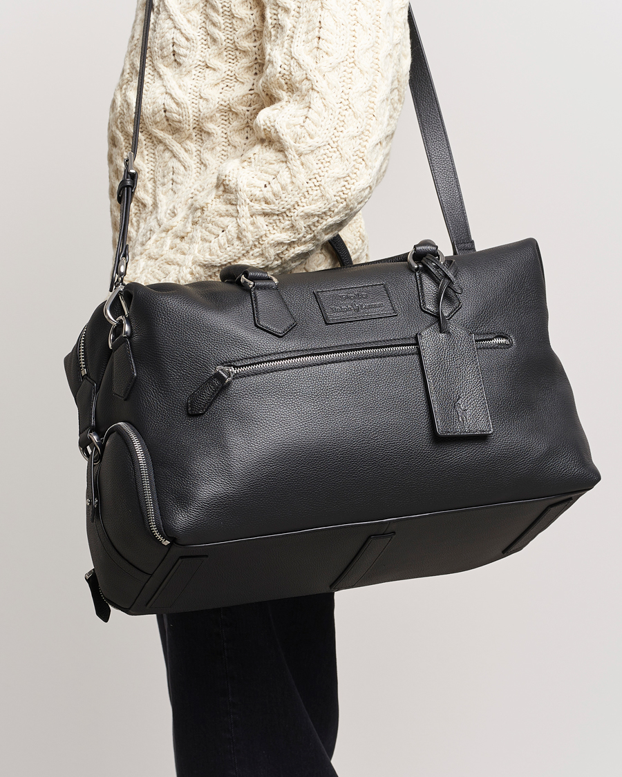 Herr | Weekendbags | Polo Ralph Lauren | Pebbled Leather Dufflebag Black