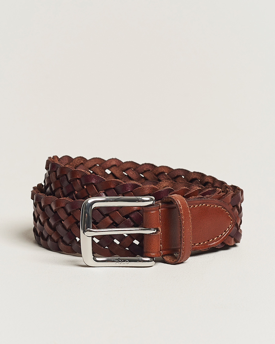 Herr | Polo Ralph Lauren Braided Belt Saddle Brown/Dk Brown W38 | Polo Ralph Lauren | Braided Belt Saddle Brown/Dk Brown W38