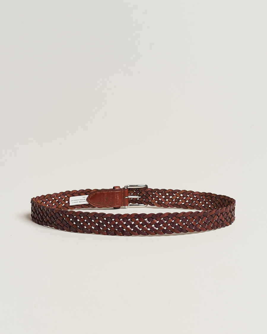 Herr | Flätade bälten | Polo Ralph Lauren | Braided Leather Belt Dark Brown