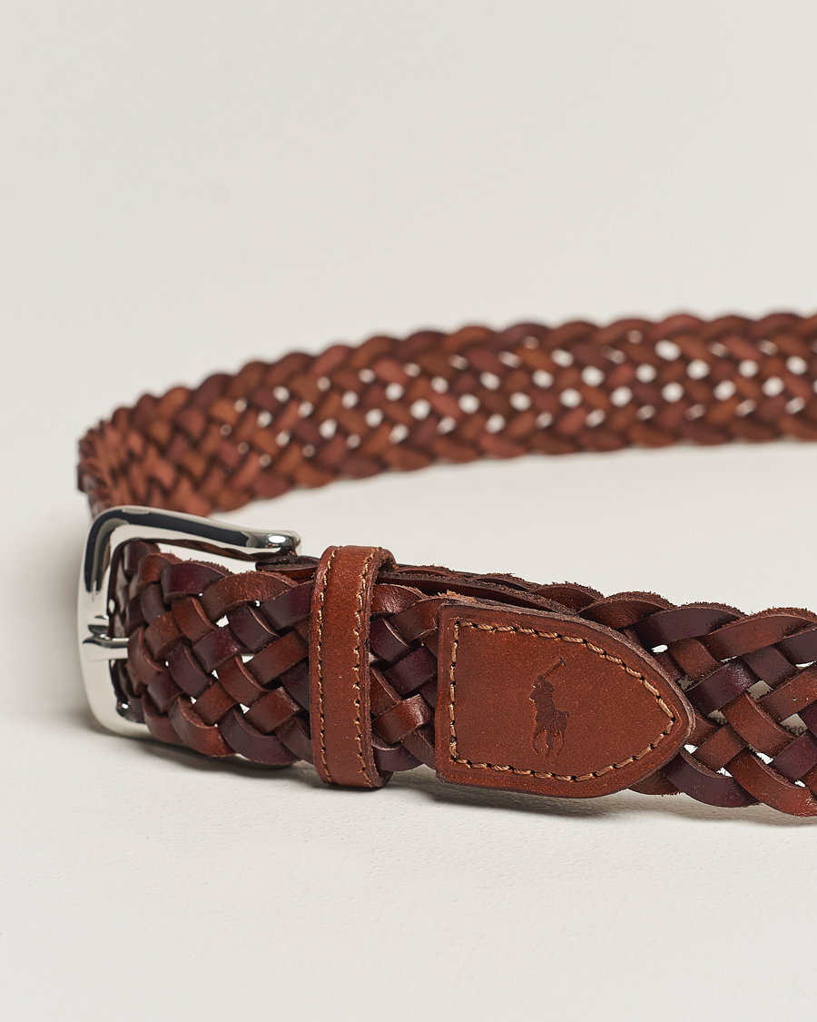 Herr | Polo Ralph Lauren Braided Belt Saddle Brown/Dk Brown W38 | Polo Ralph Lauren | Braided Belt Saddle Brown/Dk Brown W38