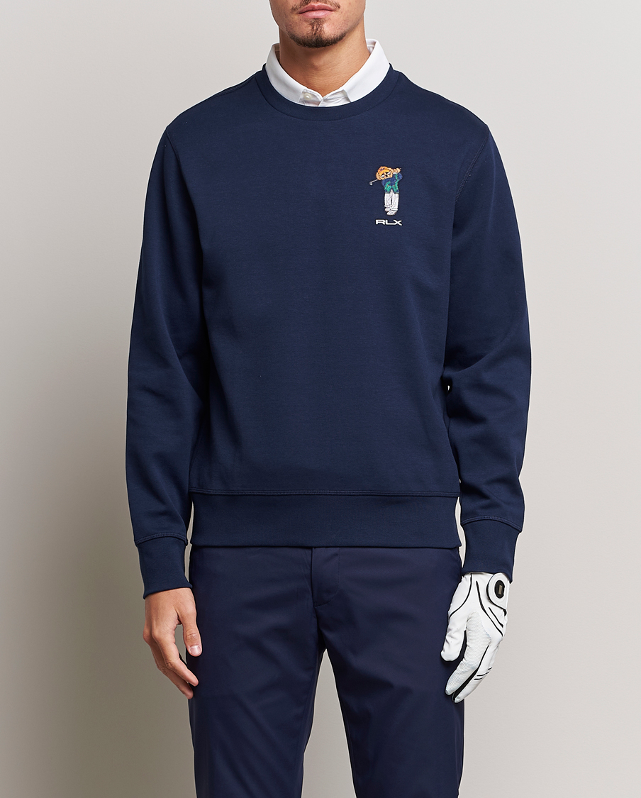 Herr | Tröjor | RLX Ralph Lauren | Bear Double Knit Pullover French Navy