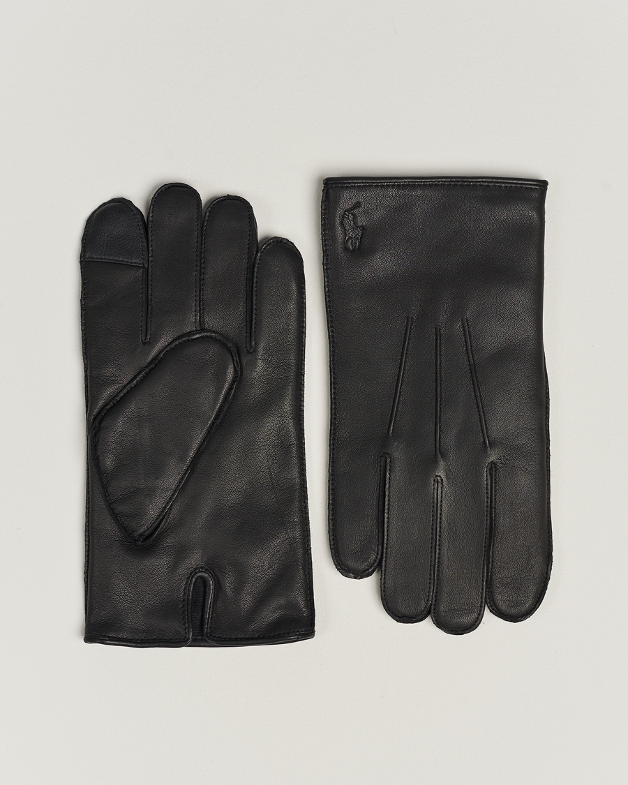 Herr | Polo Ralph Lauren Leather Gloves Black | Polo Ralph Lauren | Leather Gloves Black