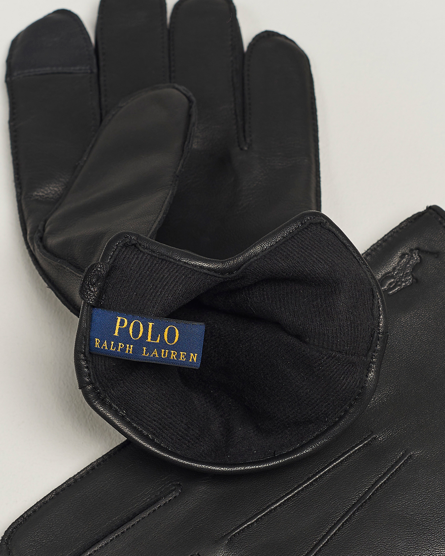 Herr | Polo Ralph Lauren Leather Gloves Black | Polo Ralph Lauren | Leather Gloves Black