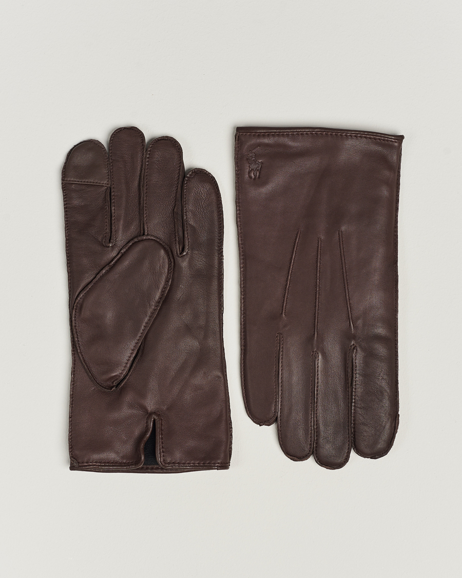 Herr | Polo Ralph Lauren Leather Gloves Dark Brown | Polo Ralph Lauren | Leather Gloves Dark Brown