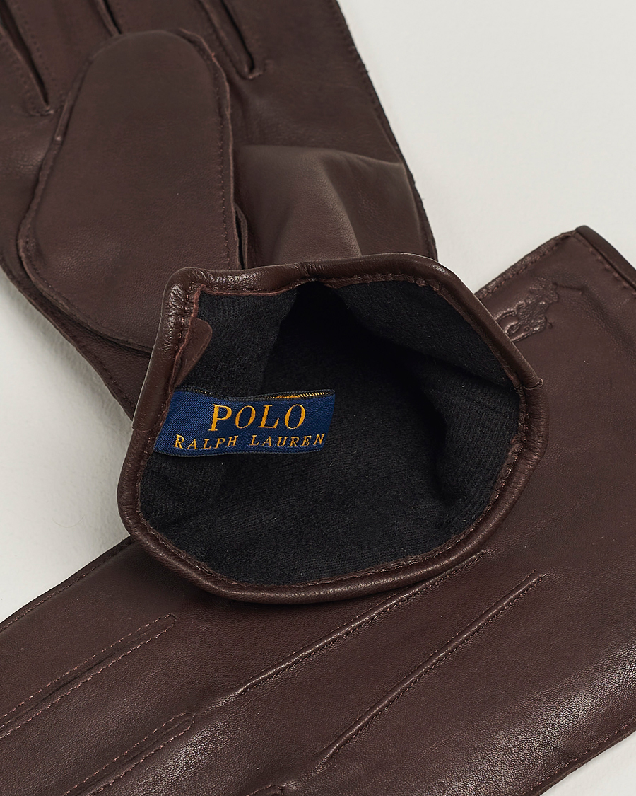 Herr | Polo Ralph Lauren Leather Gloves Dark Brown | Polo Ralph Lauren | Leather Gloves Dark Brown