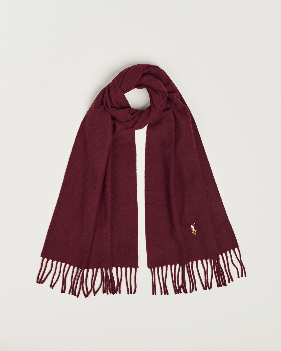 Herr | Polo Ralph Lauren Signature Wool Scarf Harvard Wine | Polo Ralph Lauren | Signature Wool Scarf Harvard Wine