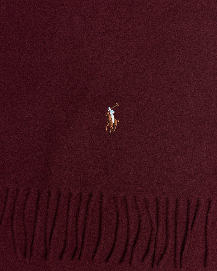 Herr | Polo Ralph Lauren Signature Wool Scarf Harvard Wine | Polo Ralph Lauren | Signature Wool Scarf Harvard Wine