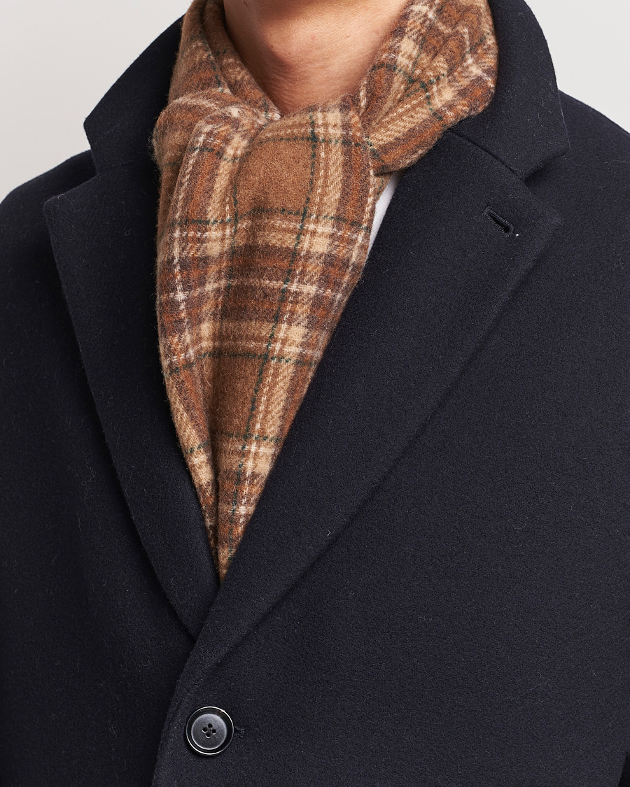 Herr | Polo Ralph Lauren Wool Checked Scarf Camel/Brown | Polo Ralph Lauren | Wool Checked Scarf Camel/Brown
