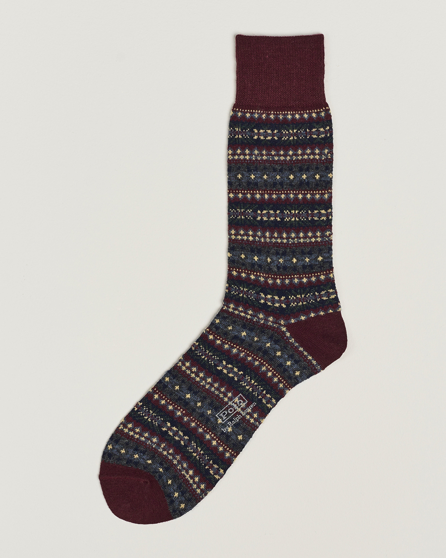 Herr | Underkläder | Polo Ralph Lauren | Wool Fairisle Socks Wine