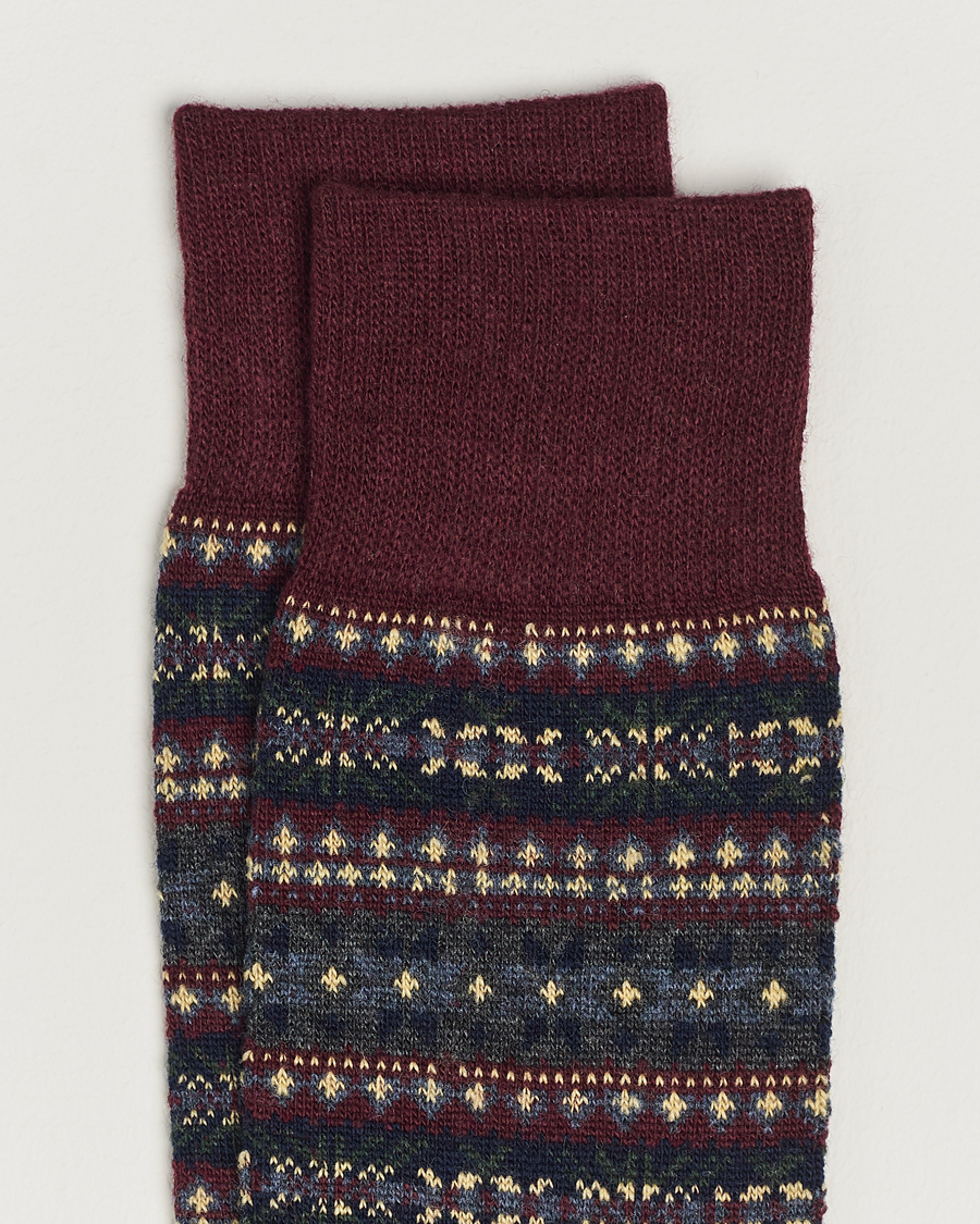 Herr | Underkläder | Polo Ralph Lauren | Wool Fairisle Socks Wine