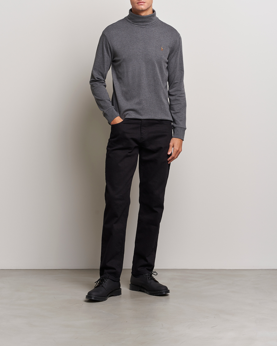 Herr | Tröjor | Polo Ralph Lauren | Luxury Pima Cotton Rollneck Barclay Heather